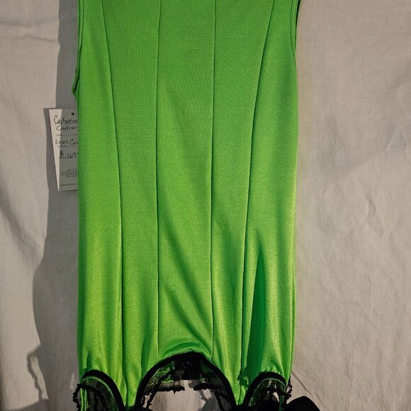 Vintage NWT LIME Micro/Mini DRESS Catherine Coatney SMALL - Picture 2 of 16